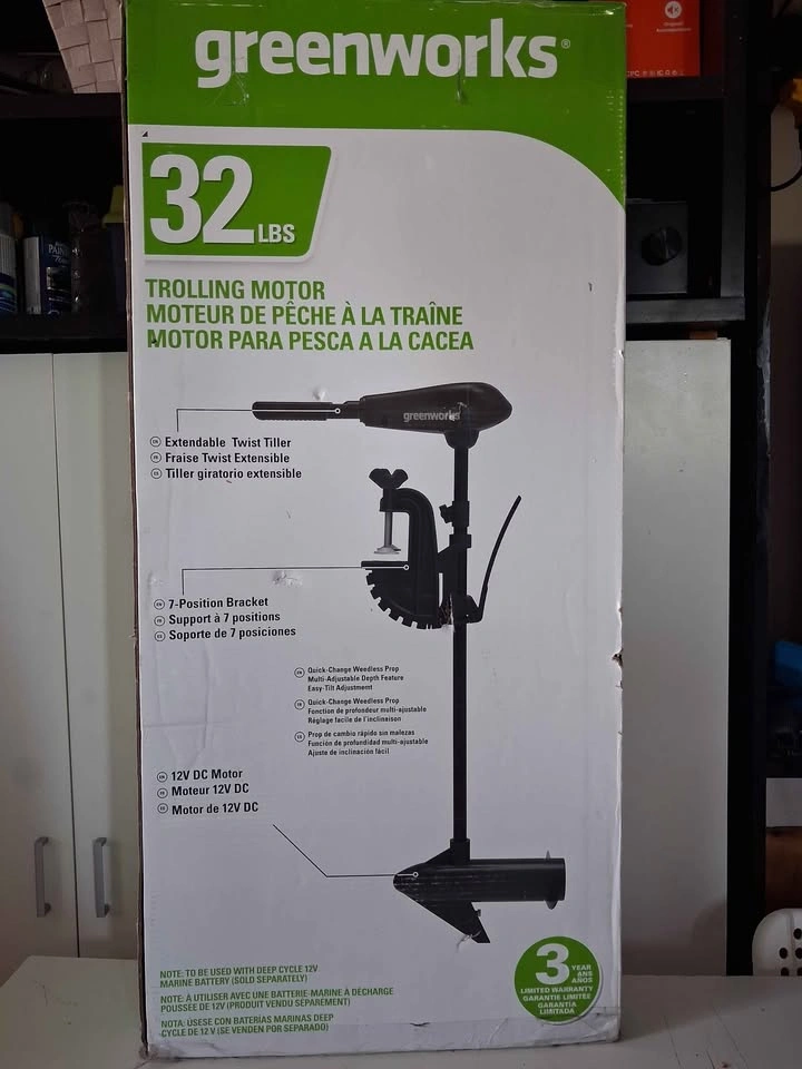 Greenworks 32 LBS Trolling Motor Kit w/ Battery & Charger - photo 3