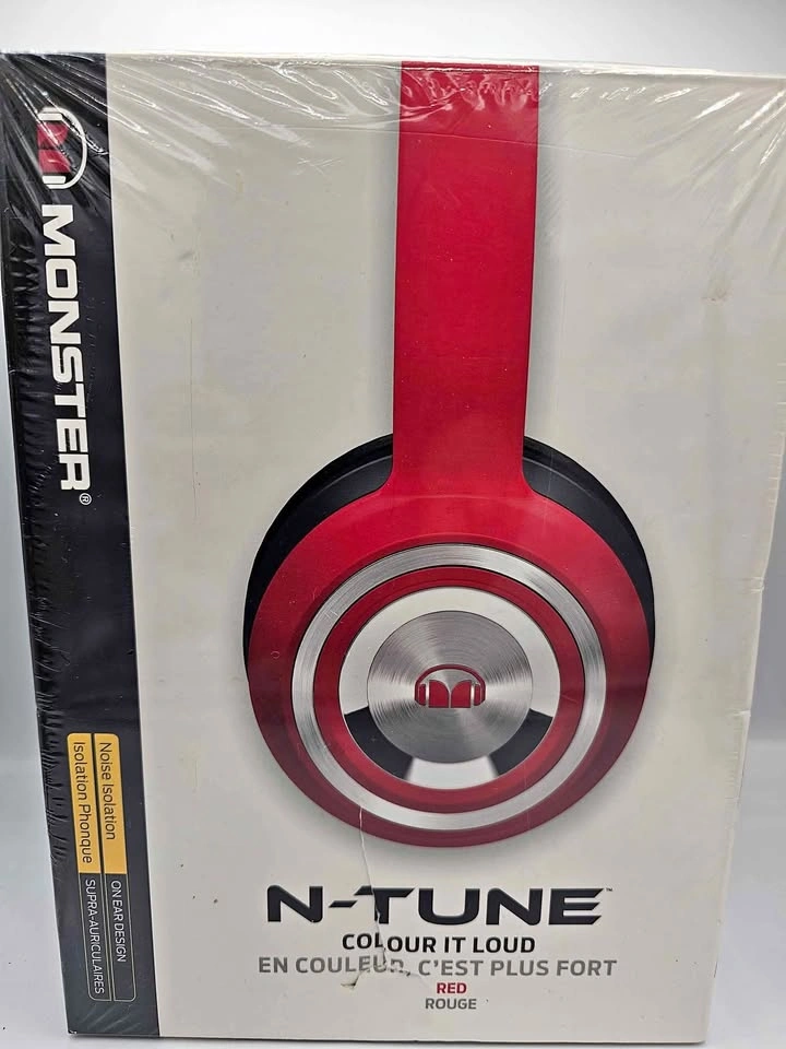New Monster N-Tune Headphones with Mic - Matte Black