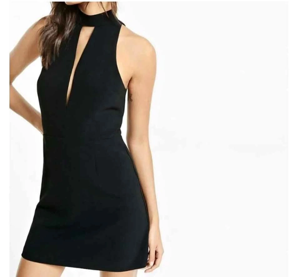 Express Halter Mini Black Dress - Size 2