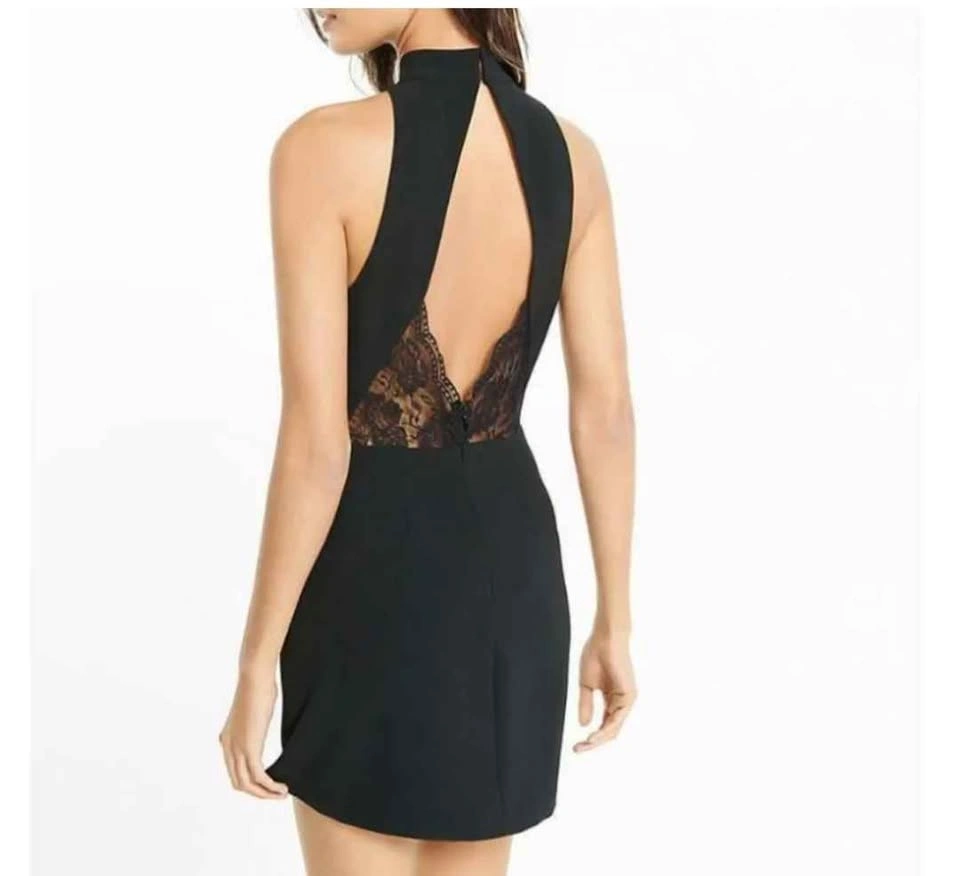 Express Halter Mini Black Dress - Size 2 - photo 2