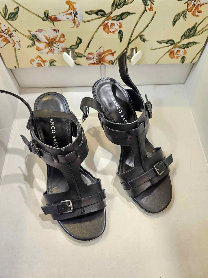 Franco Sarto Summer Heels - Leather Size 6