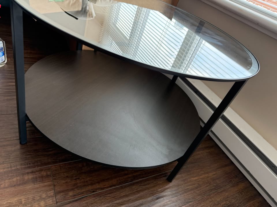 IKEA VITTSJÖ Coffee Table – Black/Glass - photo 3