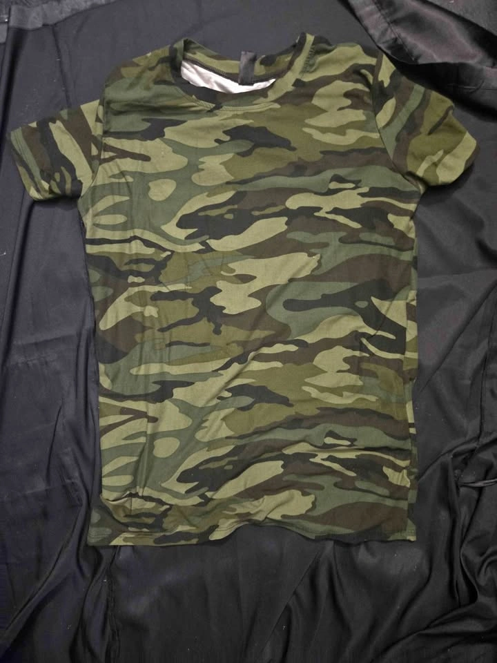 Women’s Camouflage Short Sleeve Top and Shorts Set - Green Camo