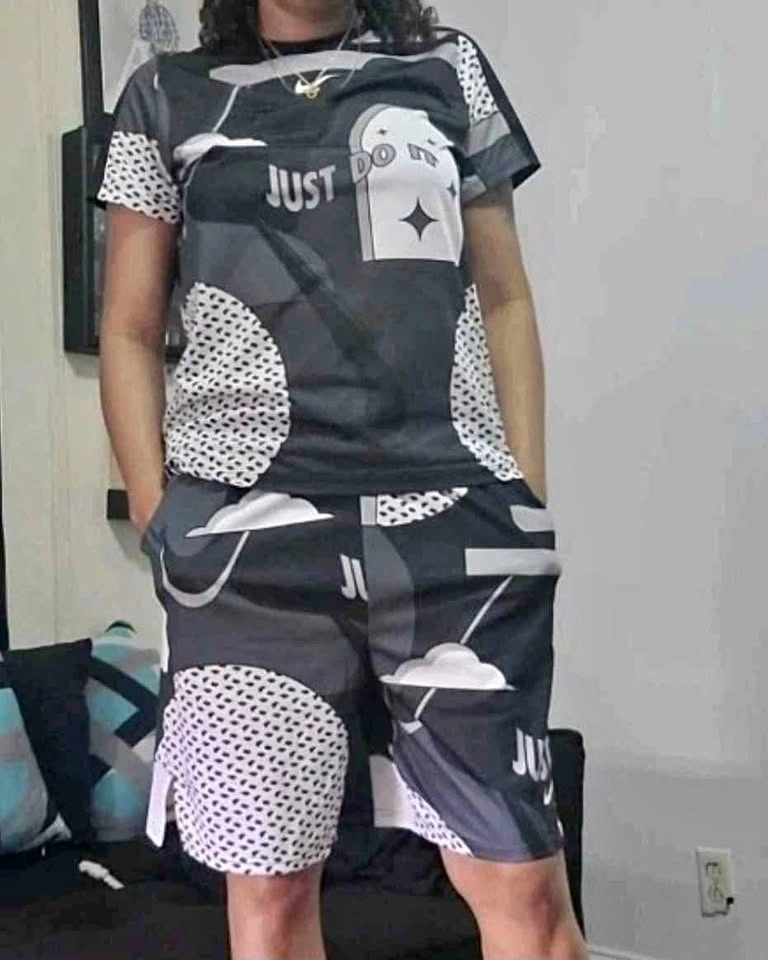 Nike Dri-Fit 2-Piece Set - Black/White/Grey - XL