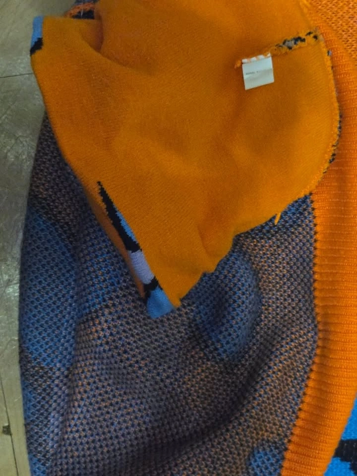 ROMWE orange flower sweater w. matching beenie - photo 5