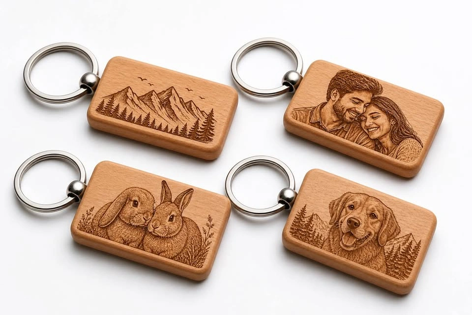 🔥 Custom Engraved Wooden Keychains – Made Just for You 🇨🇦 - photo 3
