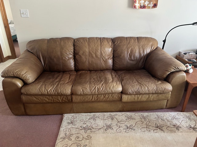 3-seater leather sofa