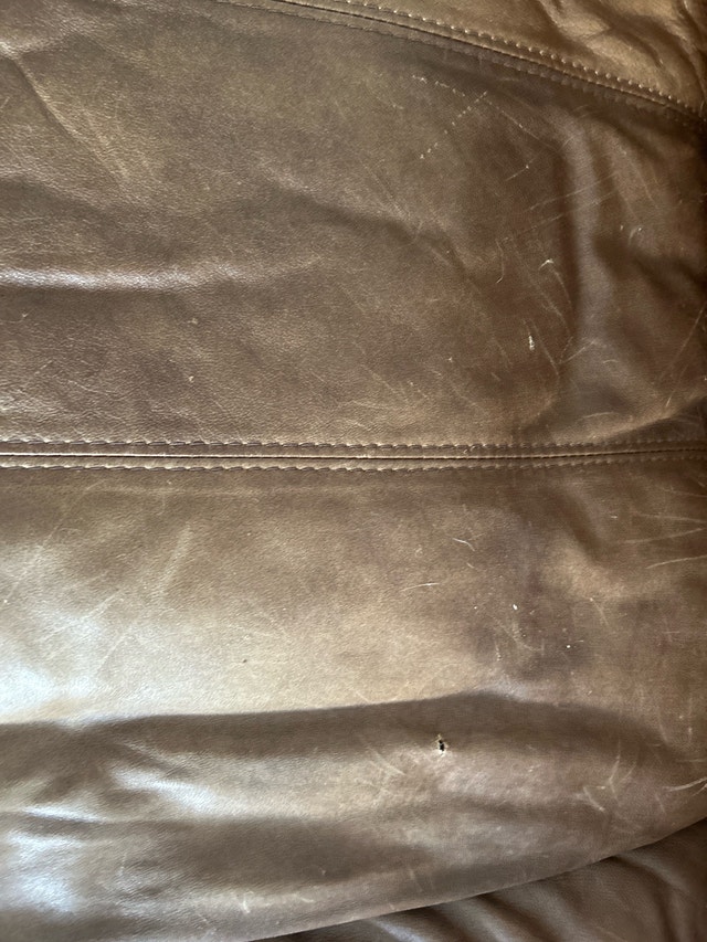 3-seater leather sofa - photo 2