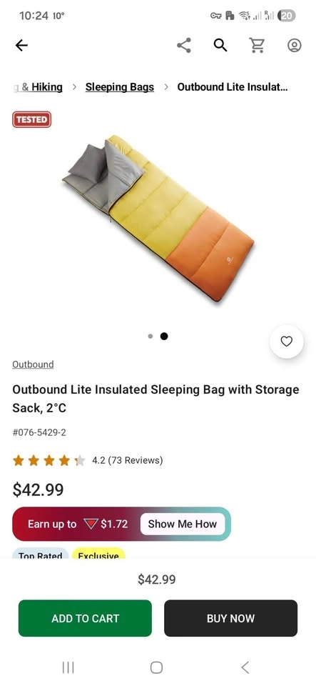 Outbound Sleeping Bag - photo 3