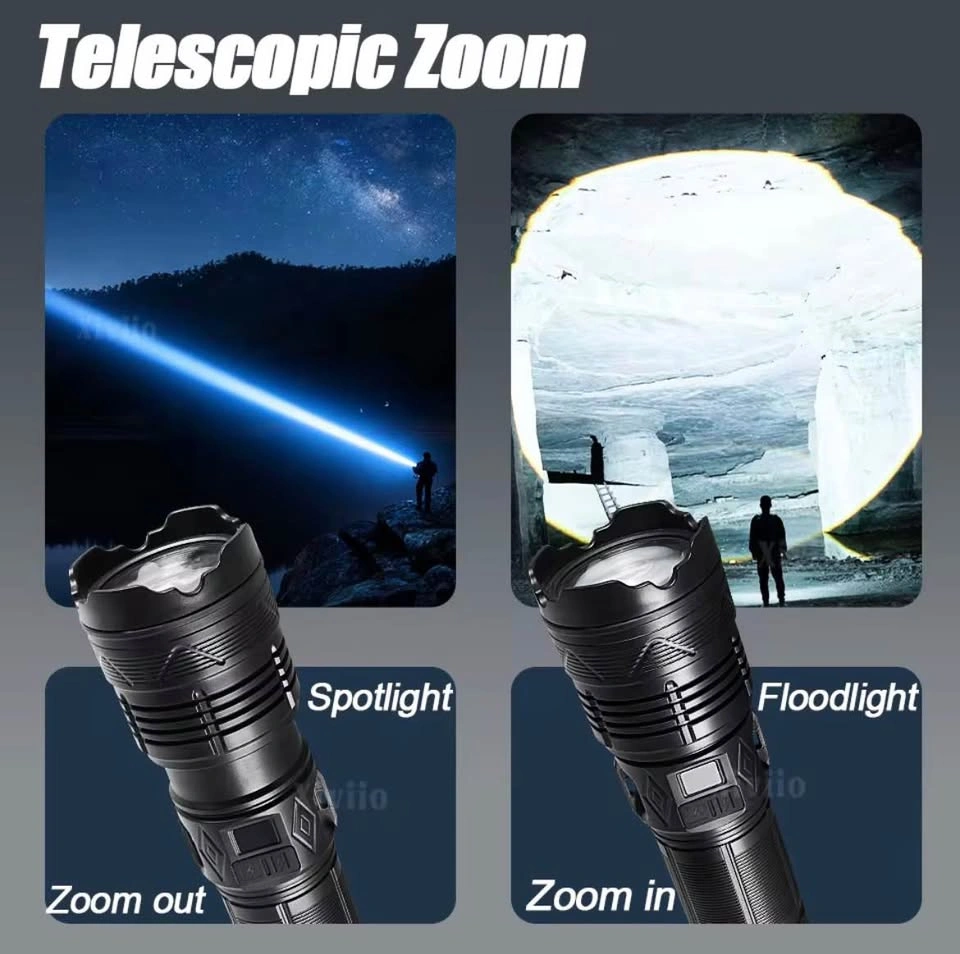 Powerful LED Flashlight USB Rechargeable Tactical Torch - photo 3