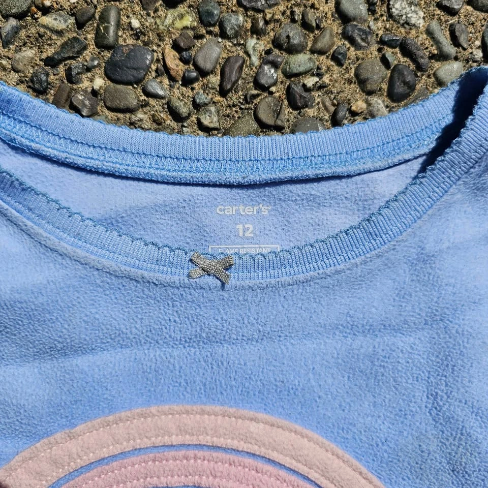 Carter's 12 month PJs Rainbow Cloud Fleece Pajama Set - photo 3