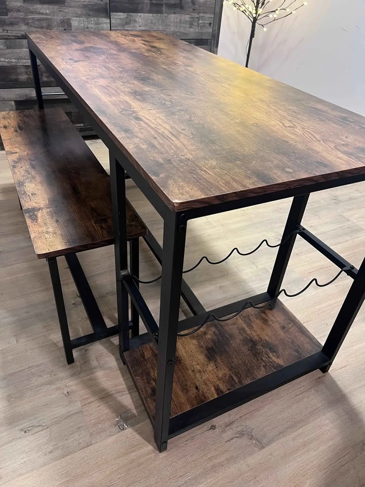 Dining Table Set with Benches & Wine Rack – (Guelph, ON) - photo 4