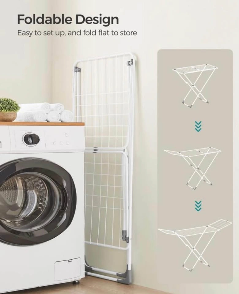 New-Metal Laundry Foldable Clothes Drying Rack, ULLR540W01 - photo 2