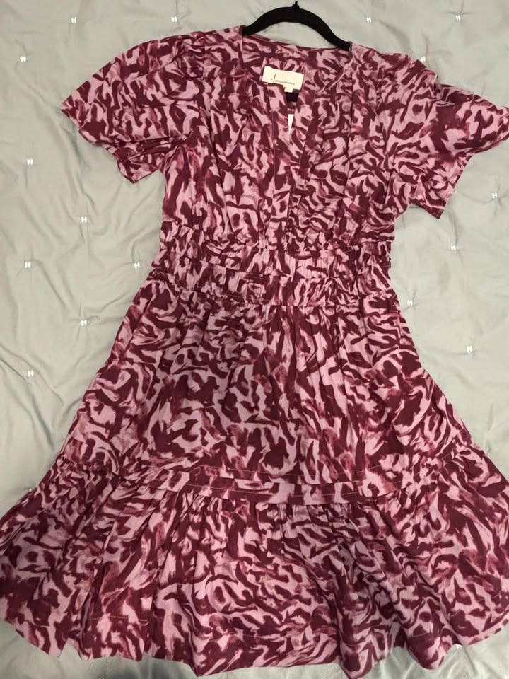 Anthropologie Somerset Cotton Mini Dress Purple ~ XS Petite **BN - photo 4