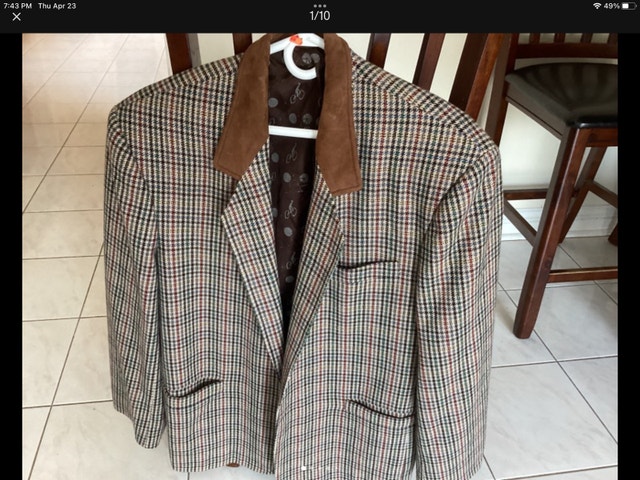 Vintage Men's Wool Blazer - European Made - Size 49/50