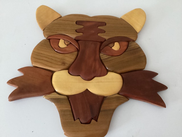 Hanging wood art