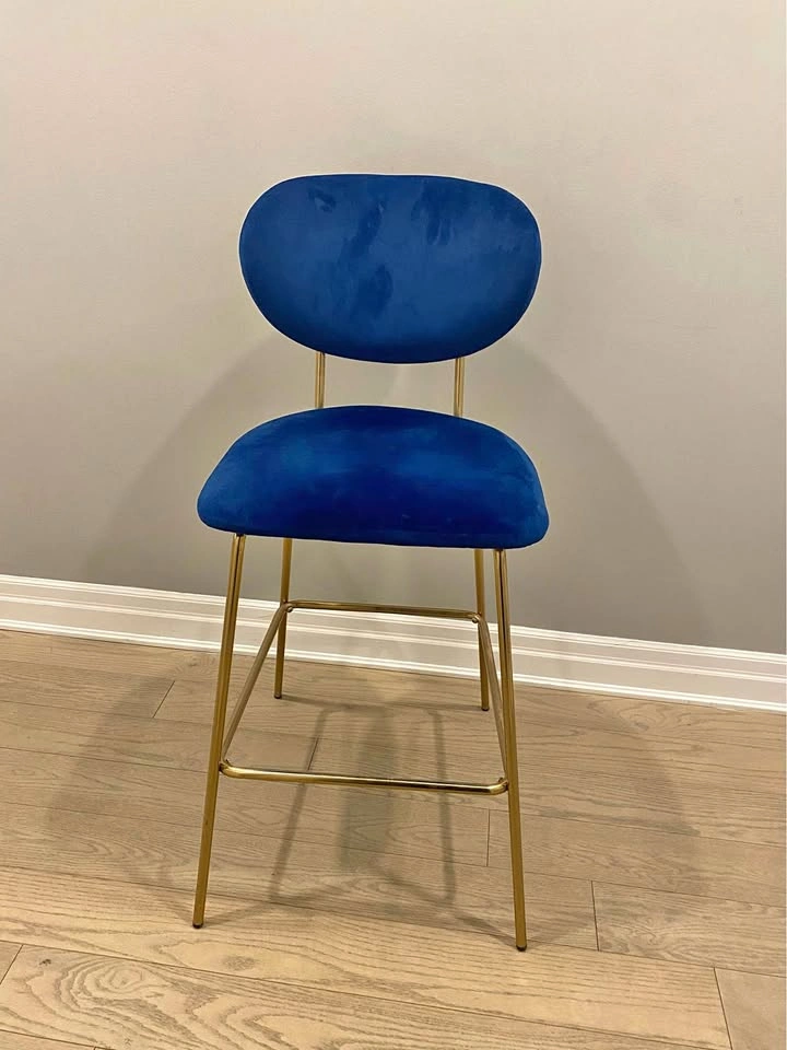 Fancy High Chair (2) - Royal Blue, Golden Trim