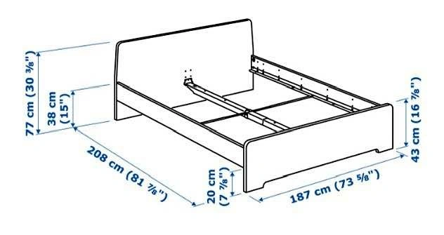 Ikea ASKVOLL queen bed frame