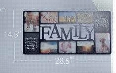 Family 10 Opening Collage Frame - 14.5" x 28.5"