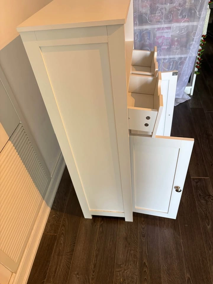 Floor Storage Cabinet Organizer w/ Door & Drawer - photo 2