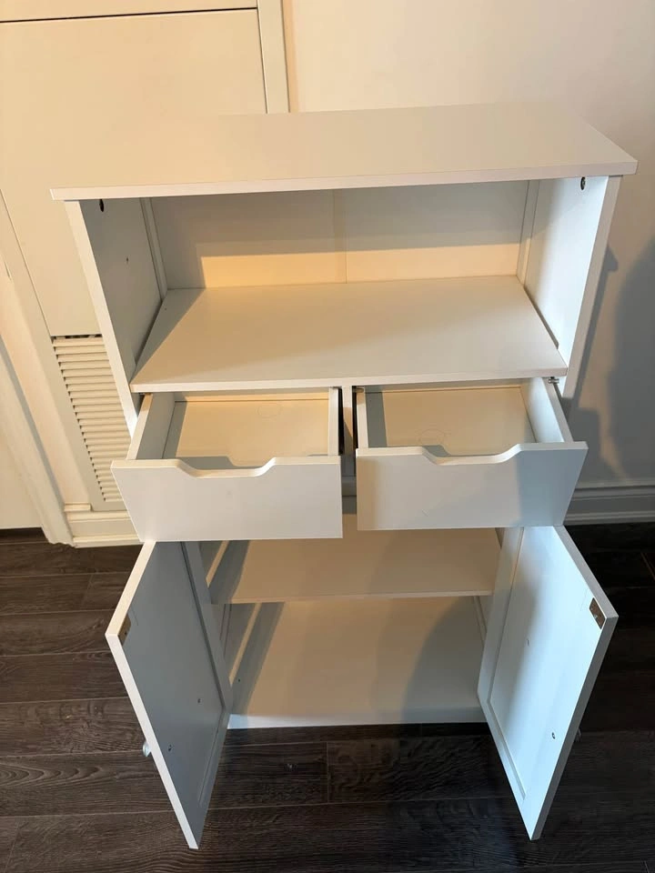 Floor Storage Cabinet Organizer w/ Door & Drawer - photo 4