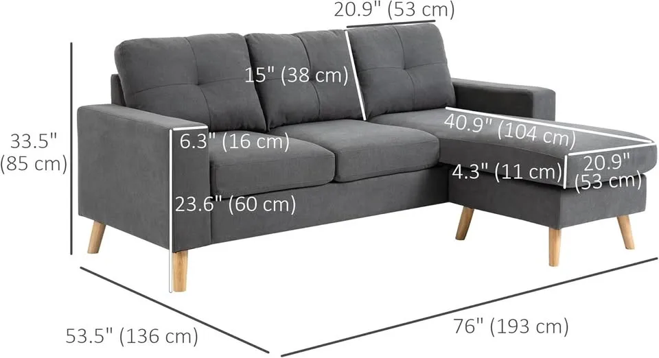 3 Seater L Shaped Couch (Immediately available for pickup) image indicator(3)