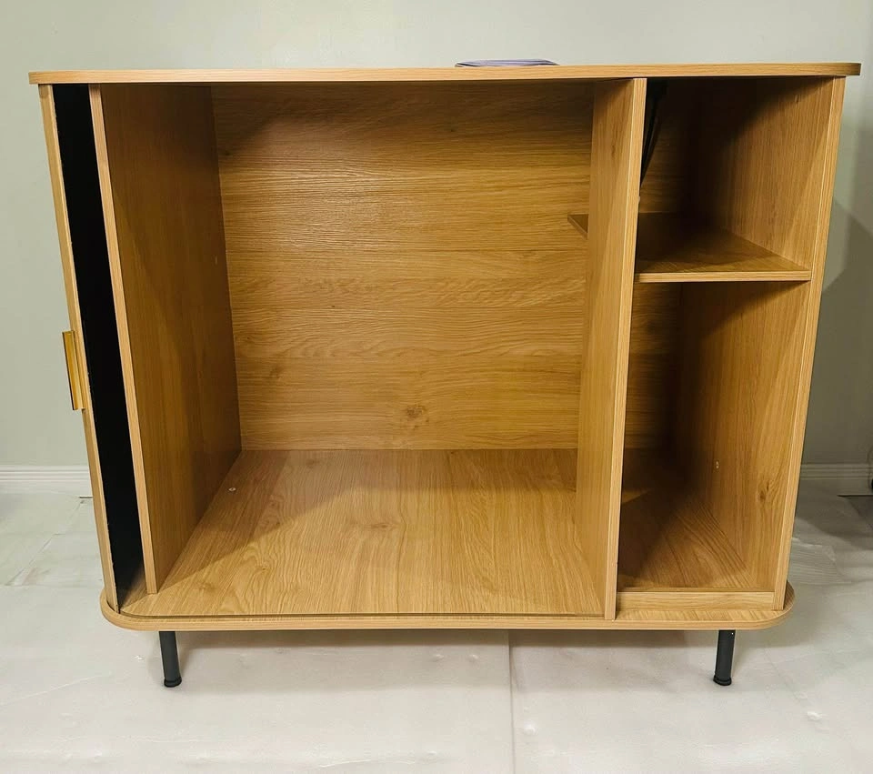 Modern Nordic Oak Sideboard Buffet Cabinet | Sliding Door Coffee - photo 3
