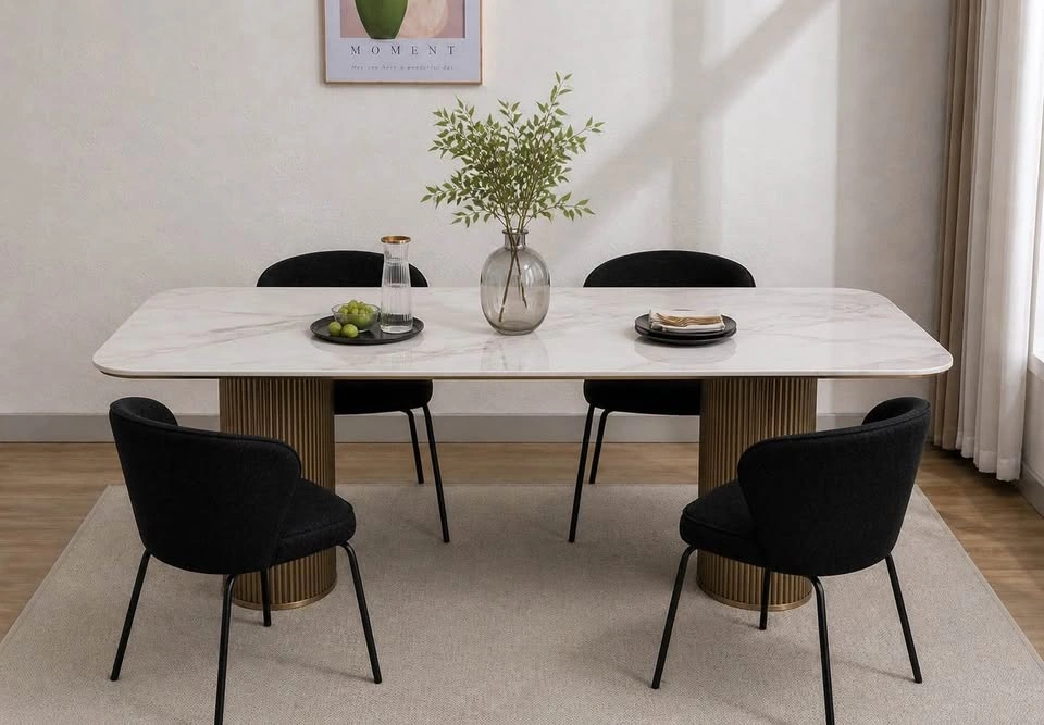 Luxury Velvet Dining Chairs – Set of 4 (Black, Brand New) - photo 4