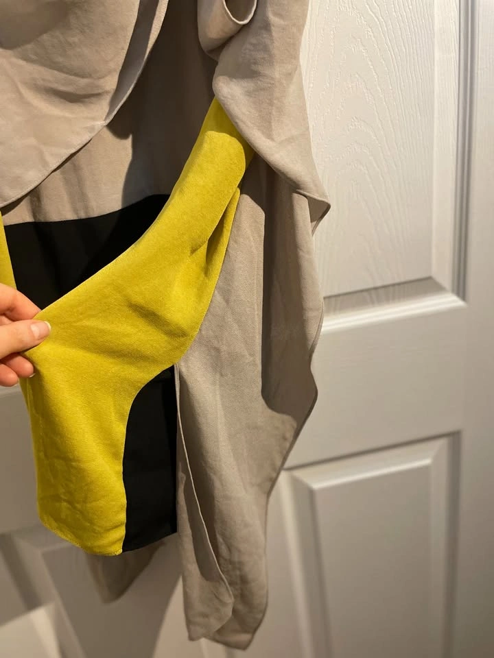 BCBG Max Azria Runway Draped Colorblock Asymmetric Dress XS - photo 2