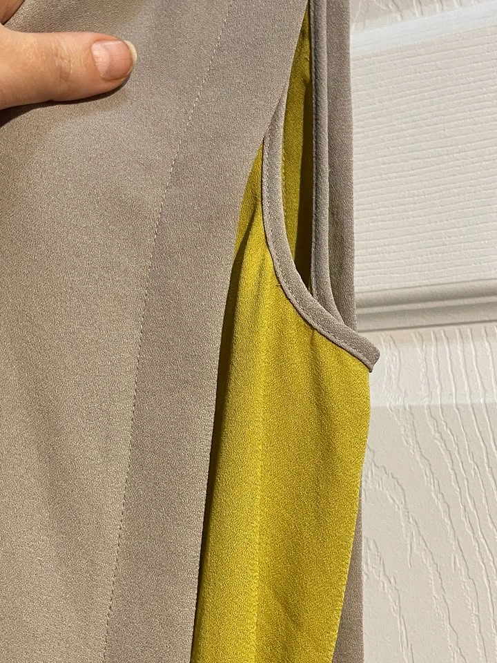 BCBG Max Azria Runway Draped Colorblock Asymmetric Dress XS - photo 5
