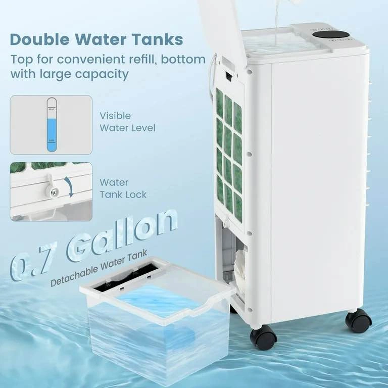 Costway Portable Evaporative Air Cooler Fan with Remote & Oscill - photo 4