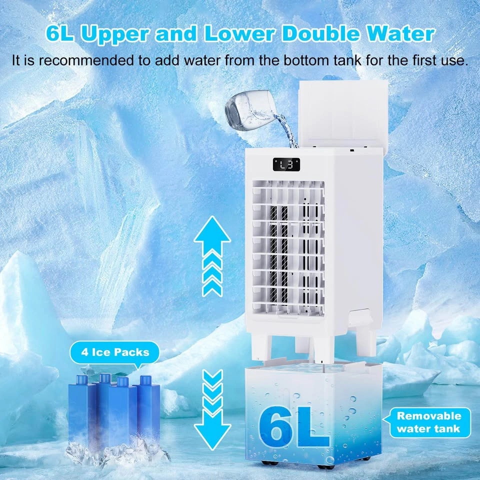 3-in-1 Portable Evaporative Air Cooler w/ Remote & Ice Packs - B - photo 4