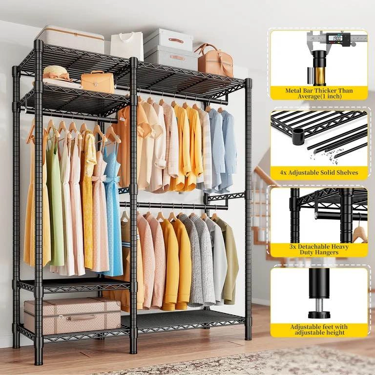 Heavy Duty Clothing Rack with Shelves - Brand New Sealed in Box - photo 4