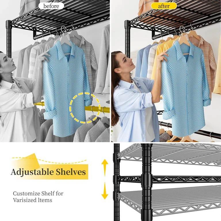 Heavy Duty Clothing Rack with Shelves - Brand New Sealed in Box - photo 5