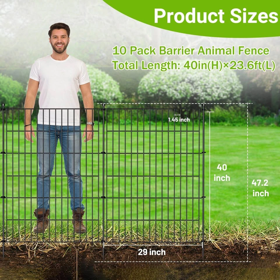 10 Panel No Dig Decorative Garden Fence - 40" x 23.6ft - photo 2