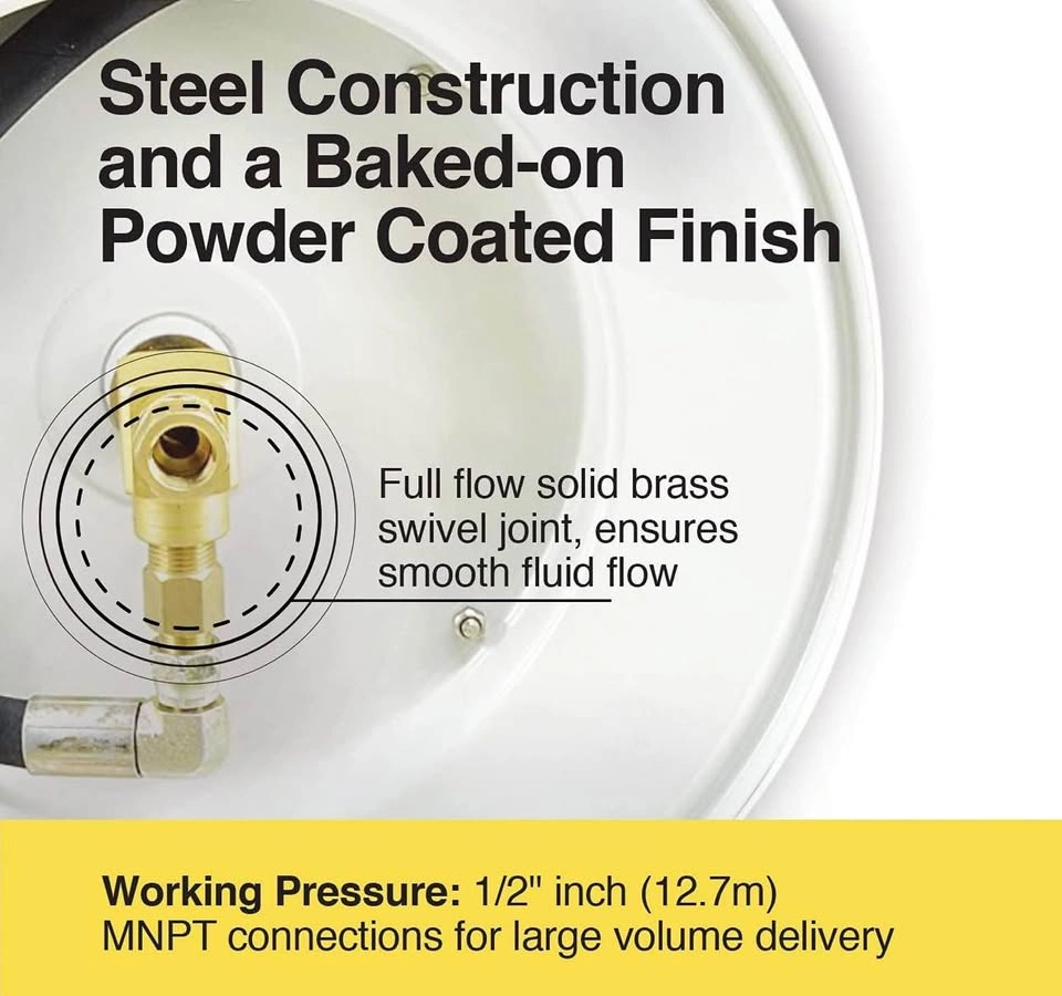 ReelWorks Retractable Oil Hose Reel 1/2" x 50FT - photo 4