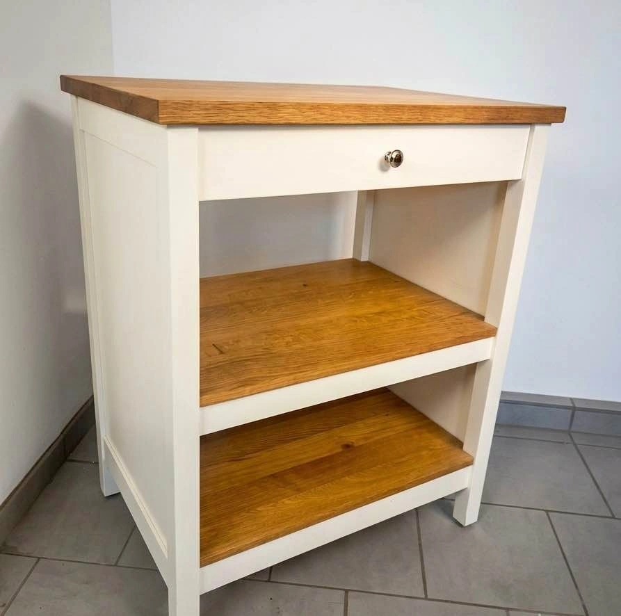 IKEA TORNVIKEN Kitchen Island - White/Oak - Great Condition