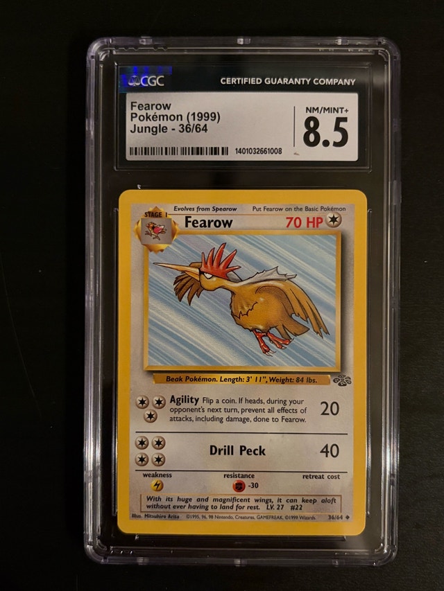 CGC 8.5 Fearow 36/64 Pokémon Jungle 1999 Graded Card