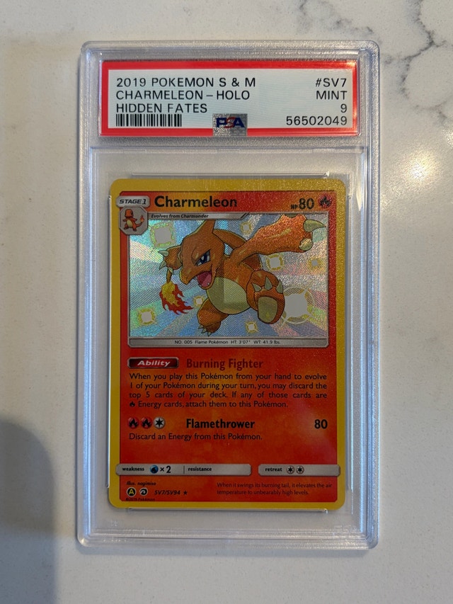 PSA 9 Charmeleon Holo - Hidden Fates