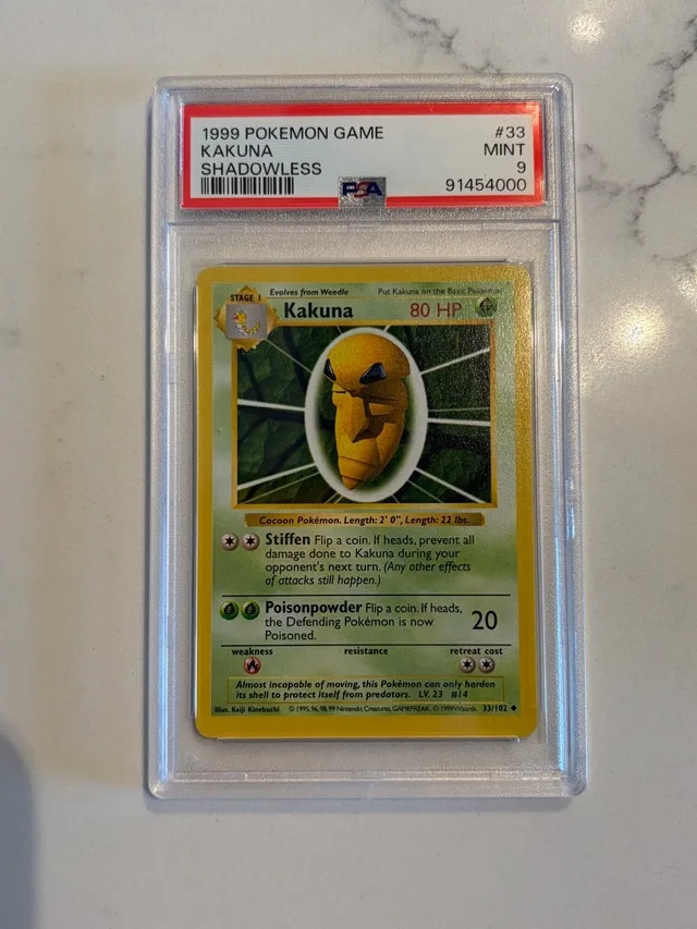 Kakuna Pokemon Card PSA Graded 9 MINT
