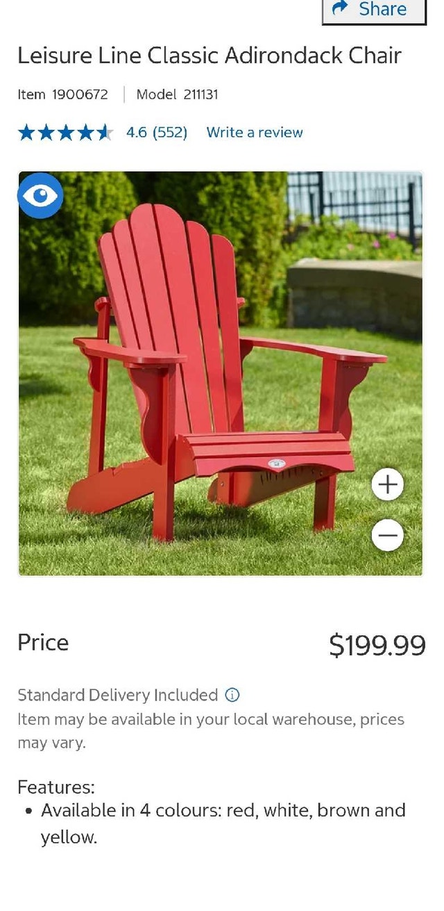 Leisure Line Classic Adirondack Muskoka Chair - photo 3