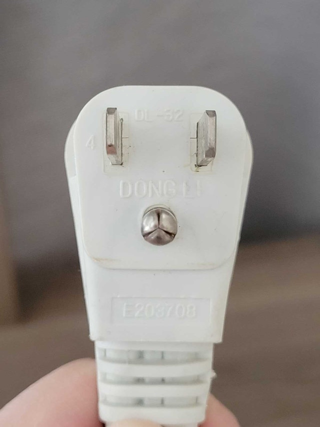 Used White Extension Cord with 3 Outlets - photo 2
