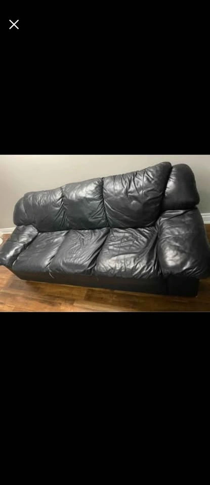 THREE SEATER LEATHER COUCH - photo 3