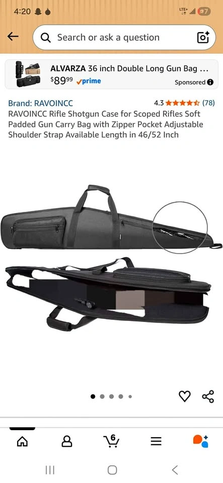 Rifle Shotgun Case for Scoped Rifles Soft Padded Gun Carry Bag 4