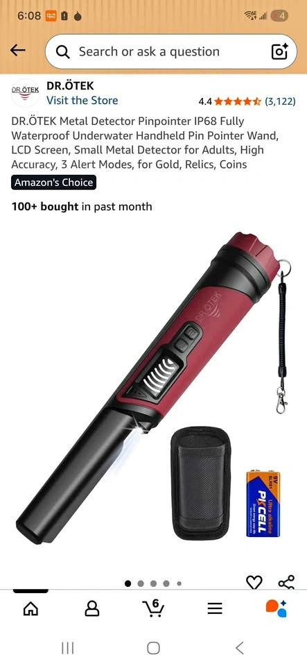 DR.ÖTEK Metal Detector Pinpointer IP68 Waterproof Underwater Wan