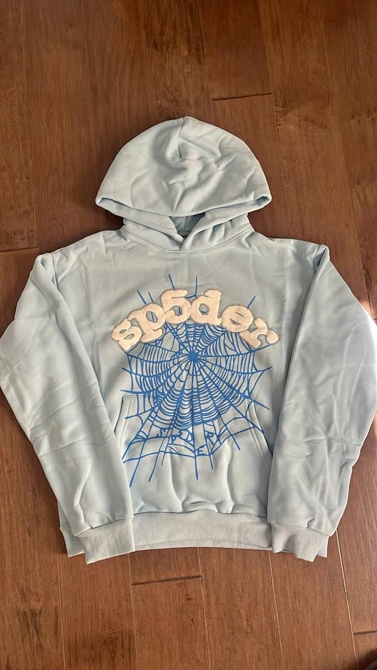 Sp5der Hoodie Baby Blue Size Medium