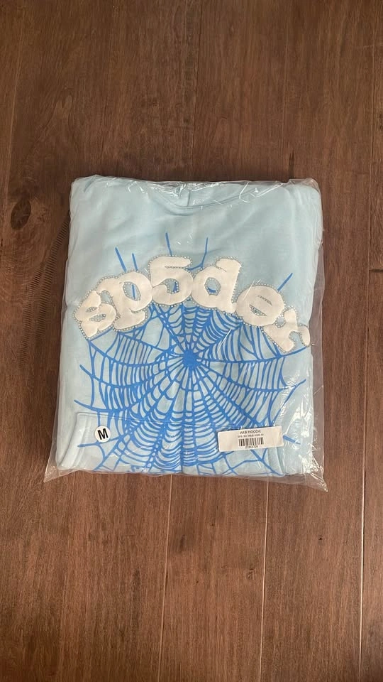 Sp5der Hoodie Baby Blue Size Medium - photo 3