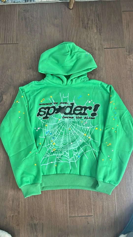 Sp5der Hoodie Slime Green Size Small