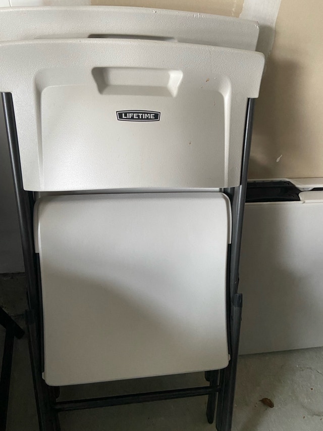 2 LIFETIME Adjustable Height Folding Tables & Chairs