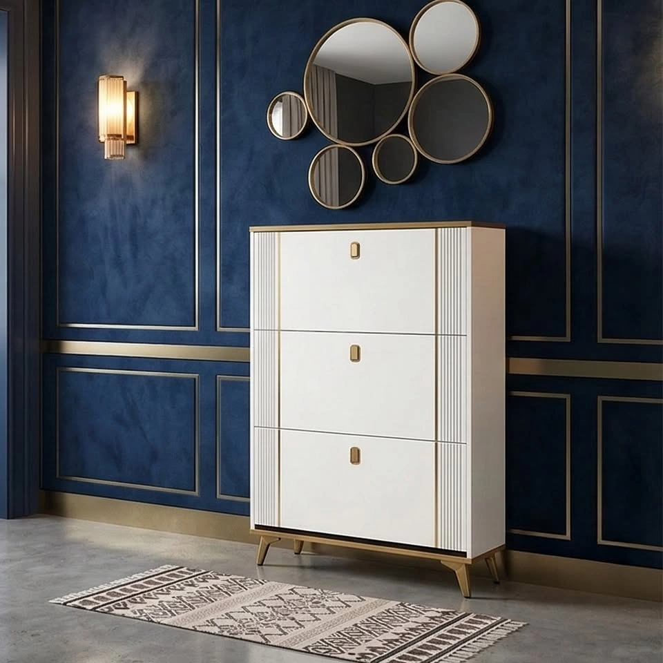 Slim Shoe Cabinet - Entryway Storage - photo 2